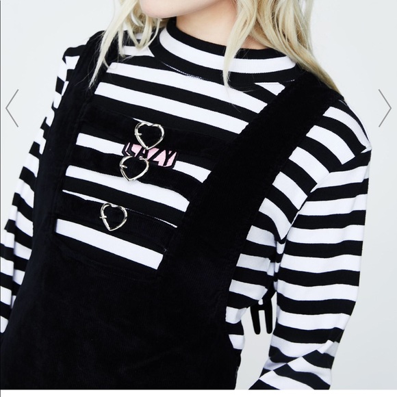 Lazy Oaf Black Corduroy Overall Dress - Picture 2 of 7